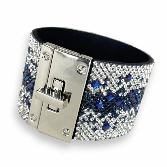 Mariners Cross Cuff Navy Bracelet - Jacqueline Kent - Picture 1 of 1